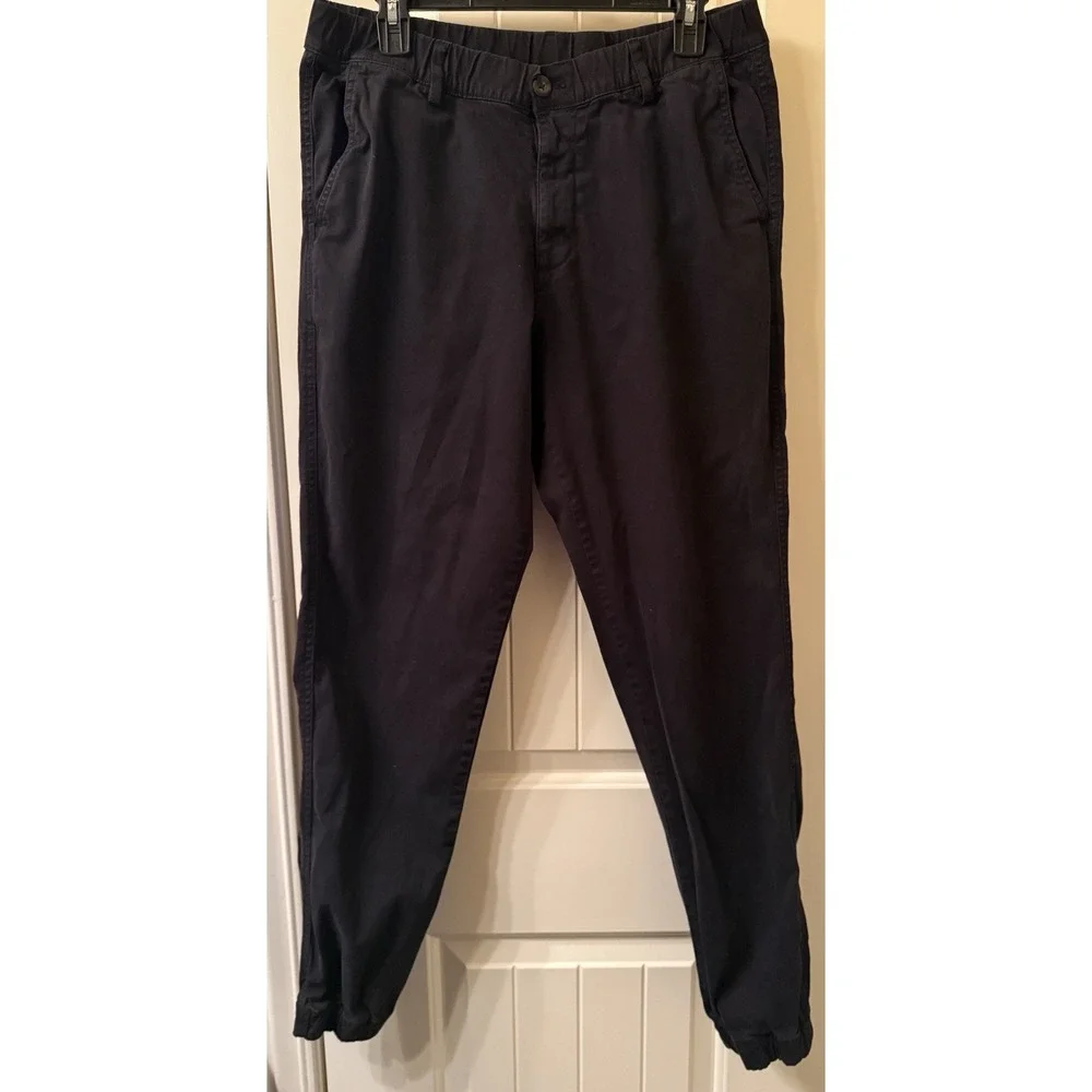 BearBottom Clothing Men's Chino Jogger Pants - Black Large Tall LT